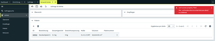 fehler versandcenter