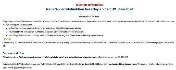 Widerruf Ebay